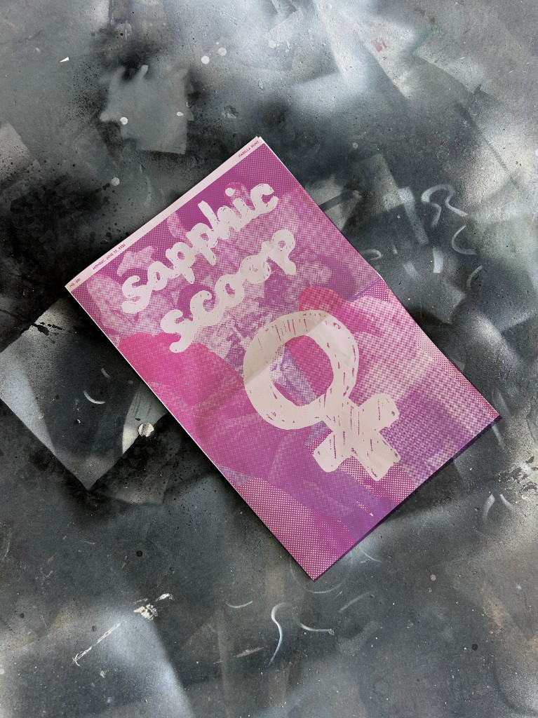 Sapphic Scoop newspaper cover mockup