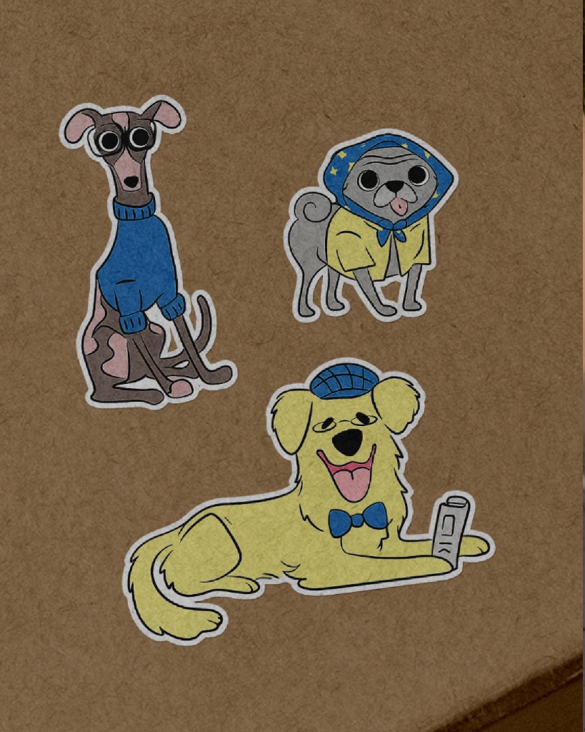 Silver Snout Social illustrated dogs