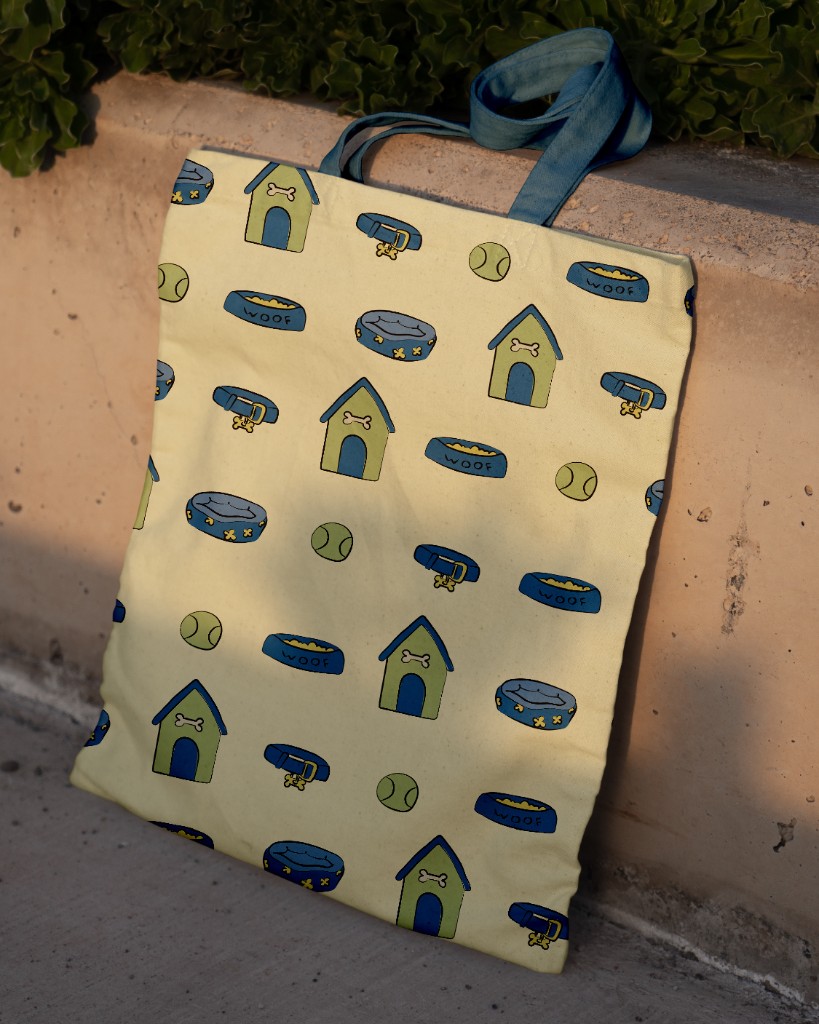 Silver Snout Social tote bag mockup